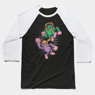 Monsters With Tiny Mustaches Baseball T-Shirt